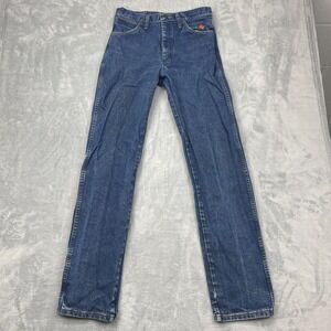 Wrangler 13Original FR Flame-Resistant Jeans Mens 30x36 Blue Straight Leg 13MWZ